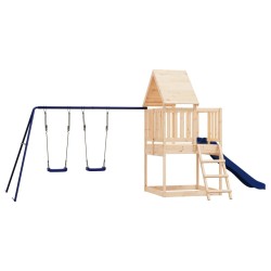 vidaXL Parque infantil de exterior madera maciza de pino