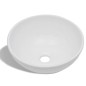 vidaXL Lavabo de baño con grifo mezclador cerámica redondo blanco vidaXL Lavabo de baño con grifo mezclador cerámica redondo blanco