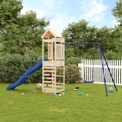 vidaXL Parque infantil de exterior madera maciza de pino