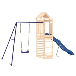 vidaXL Parque infantil de exterior madera maciza de pino