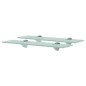 vidaXL Estantes flotantes 2 unidades vidrio 8 mm 40x10 cm vidaXL Estantes flotantes 2 unidades vidrio 8 mm 40x10 cm