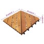 vidaXL Baldosas de porche de madera de acacia 20 pzas marrón 30x30 cm vidaXL Baldosas de porche de madera de acacia 20 pzas marrón 30x30 cm