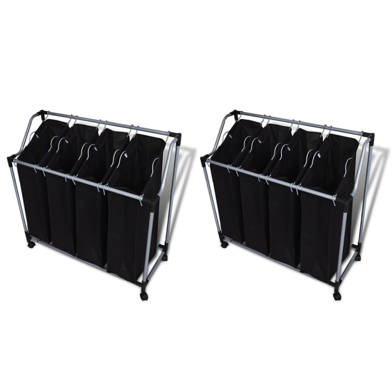 vidaXL Separador de colada con bolsas 2 unidades negro y gris vidaXL Separador de colada con bolsas 2 unidades negro y gris