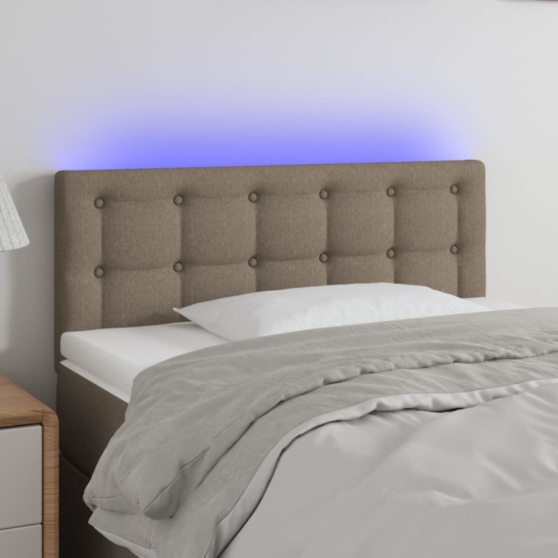 vidaXL Cabecero con LED de tela gris taupe 80x5x78/88 cm vidaXL Cabecero con LED de tela gris taupe 80x5x78/88 cm
