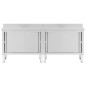 vidaXL Mesas de trabajo puertas correderas 2 ud acero 240x50x(95-97)cm