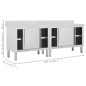 vidaXL Mesas de trabajo puertas correderas 2 ud acero 240x50x(95-97)cm
