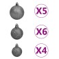 vidaXL Árbol de Navidad preiluminado con luces y bolas blanco 120 cm vidaXL Árbol de Navidad preiluminado con luces y bolas blanco 120 cm