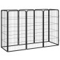 vidaXL Jaula perros 8 paneles acero recubierto polvo negro 50x100 cm vidaXL Jaula perros 8 paneles acero recubierto polvo negro 50x100 cm