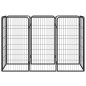 vidaXL Jaula perros 8 paneles acero recubierto polvo negro 50x100 cm vidaXL Jaula perros 8 paneles acero recubierto polvo negro 50x100 cm