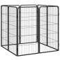 vidaXL Jaula perros 8 paneles acero recubierto polvo negro 50x100 cm vidaXL Jaula perros 8 paneles acero recubierto polvo negro 50x100 cm