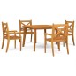vidaXL Juego de comedor de jardín 5 piezas madera maciza de acacia vidaXL Juego de comedor de jardín 5 piezas madera maciza de acacia