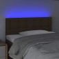vidaXL Cabecero con LED de tela marrón oscuro 100x5x78/88 cm vidaXL Cabecero con LED de tela marrón oscuro 100x5x78/88 cm