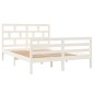vidaXL Estructura de cama de madera maciza de pino blanco 140x200 cm vidaXL Estructura de cama de madera maciza de pino blanco 140x200 cm