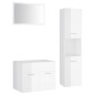 vidaXL Juego de muebles de baño madera de ingeniería blanco brillo vidaXL Juego de muebles de baño madera de ingeniería blanco brillo