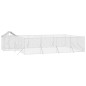 vidaXL Perrera de exterior con toldo acero galvanizado plata 10x6x2,5m