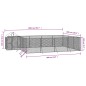vidaXL Perrera de exterior con toldo acero galvanizado plata 10x6x2,5m