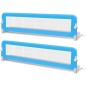 vidaXL Barandilla de seguridad cama de niño 2 uds azul 150x42 cm