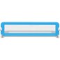 vidaXL Barandilla de seguridad cama de niño 2 uds azul 150x42 cm