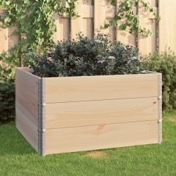 vidaXL Arriates de madera maciza de pino 3 unidades 100x100 cm