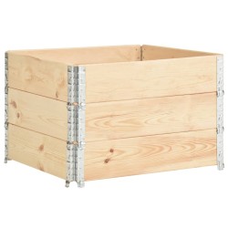 vidaXL Arriates de madera maciza de pino 3 unidades 100x100 cm