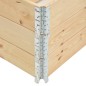 vidaXL Arriates de madera maciza de pino 3 unidades 100x100 cm