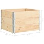 vidaXL Arriates de madera maciza de pino 3 unidades 100x100 cm