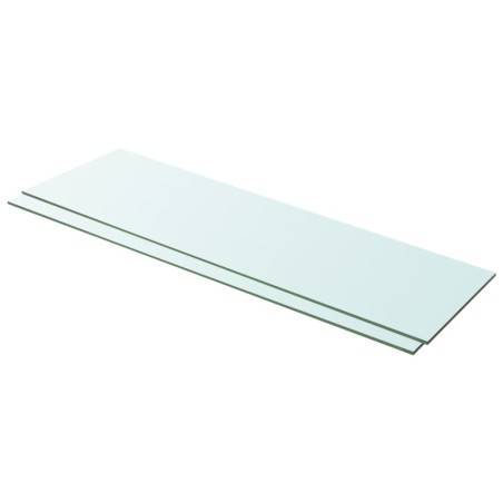 vidaXL Estantes 2 unidades panel de vidrio transparente 100x30 cm