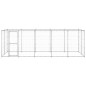 vidaXL Perrera de exterior de acero galvanizado 12,1 m²