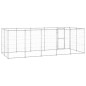 vidaXL Perrera de exterior de acero galvanizado 12,1 m²