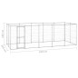 vidaXL Perrera de exterior de acero galvanizado 12,1 m²