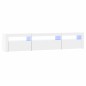 vidaXL Mueble de TV con luces LED blanco brillante 195x35x40 cm vidaXL Mueble de TV con luces LED blanco brillante 195x35x40 cm