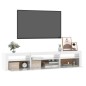 vidaXL Mueble de TV con luces LED blanco brillante 195x35x40 cm vidaXL Mueble de TV con luces LED blanco brillante 195x35x40 cm