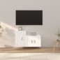 vidaXL Set de muebles de TV 2 piezas madera contrachapada blanco vidaXL Set de muebles de TV 2 piezas madera contrachapada blanco