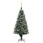vidaXL Árbol de Navidad helado con luces, bolas y piñas 180 cm vidaXL Árbol de Navidad helado con luces, bolas y piñas 180 cm