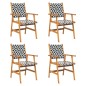 vidaXL Juego de comedor de jardín 5 piezas madera maciza de acacia vidaXL Juego de comedor de jardín 5 piezas madera maciza de acacia