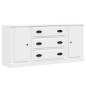 vidaXL Aparadores 3 piezas madera contrachapada blanco vidaXL Aparadores 3 piezas madera contrachapada blanco