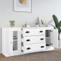 vidaXL Aparadores 3 piezas madera contrachapada blanco vidaXL Aparadores 3 piezas madera contrachapada blanco
