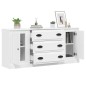 vidaXL Aparadores 3 piezas madera contrachapada blanco vidaXL Aparadores 3 piezas madera contrachapada blanco