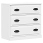 vidaXL Aparadores 3 piezas madera contrachapada blanco vidaXL Aparadores 3 piezas madera contrachapada blanco