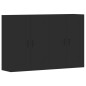 vidaXL Armarios de pared 2 uds madera de ingeniería negro vidaXL Armarios de pared 2 uds madera de ingeniería negro