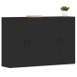 vidaXL Armarios de pared 2 uds madera de ingeniería negro vidaXL Armarios de pared 2 uds madera de ingeniería negro