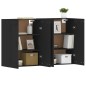 vidaXL Armarios de pared 2 uds madera de ingeniería negro vidaXL Armarios de pared 2 uds madera de ingeniería negro