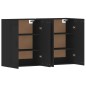 vidaXL Armarios de pared 2 uds madera de ingeniería negro vidaXL Armarios de pared 2 uds madera de ingeniería negro