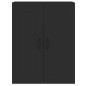 vidaXL Armarios de pared 2 uds madera de ingeniería negro vidaXL Armarios de pared 2 uds madera de ingeniería negro