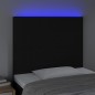 vidaXL Cabecero con luces LED tela negro 90x5x118/128 cm