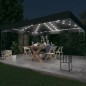 vidaXL Cenador con tira de luces LED 3x4 m tela gris antracita vidaXL Cenador con tira de luces LED 3x4 m tela gris antracita