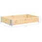 vidaXL Arriate de madera maciza de pino 80x120 cm