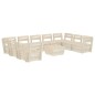 vidaXL Muebles de palés para jardín 10 pzas madera de abeto impregnada vidaXL Muebles de palés para jardín 10 pzas madera de abeto impregnada