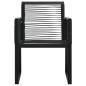 vidaXL Juego de comedor de jardín 3 piezas ratán PVC negro