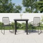 vidaXL Juego de comedor de jardín 3 piezas ratán PVC negro vidaXL Juego de comedor de jardín 3 piezas ratán PVC negro